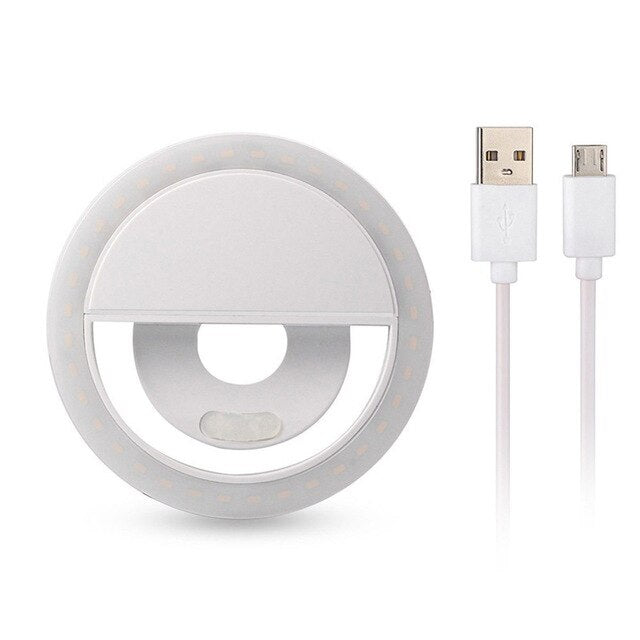 Selfie Ring, Portable LED Light W/Flash for Enhancing Selfie Photography