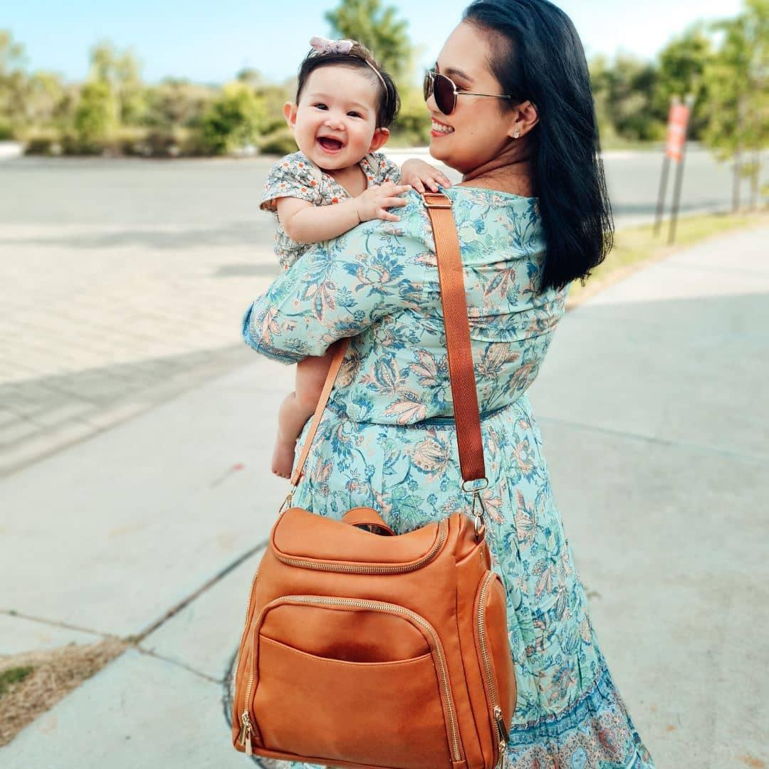 Elegant & Affordable Caramel Baby Backpack Travel in Style "Super Value"