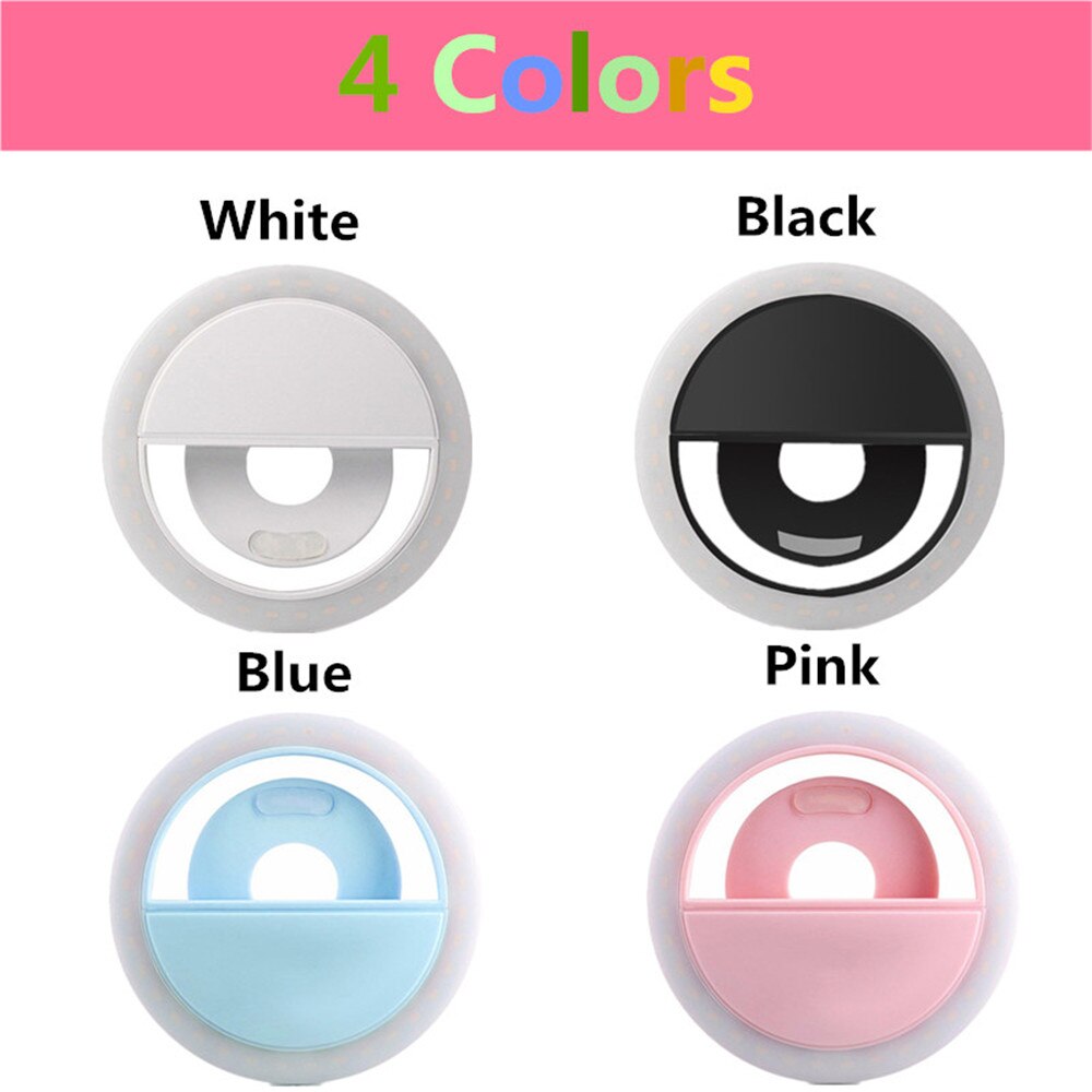 Selfie Ring, Portable LED Light W/Flash for Enhancing Selfie Photography