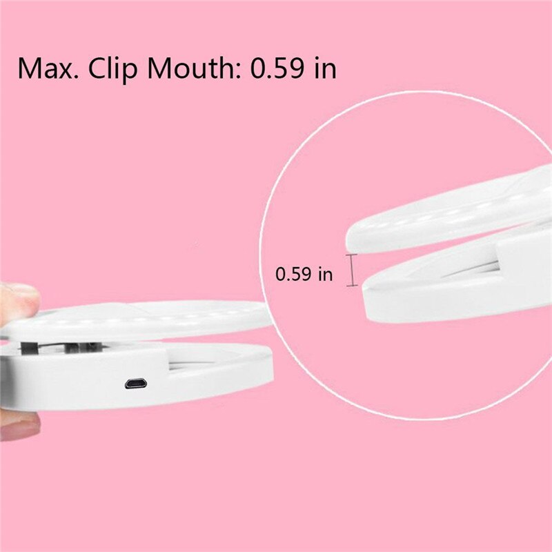 Selfie Ring, Portable LED Light W/Flash for Enhancing Selfie Photography