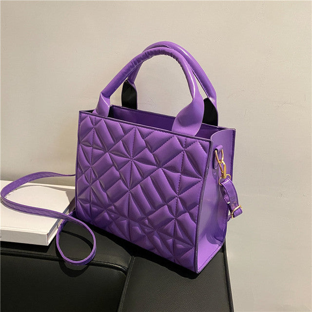Diamond Lattice Design Fashion Shoulder Bag