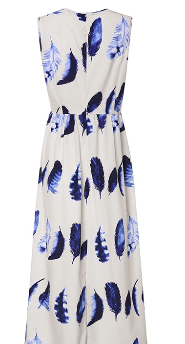 Maternity Dress O-Neck Print