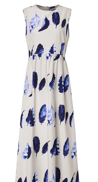 Maternity Dress O-Neck Print