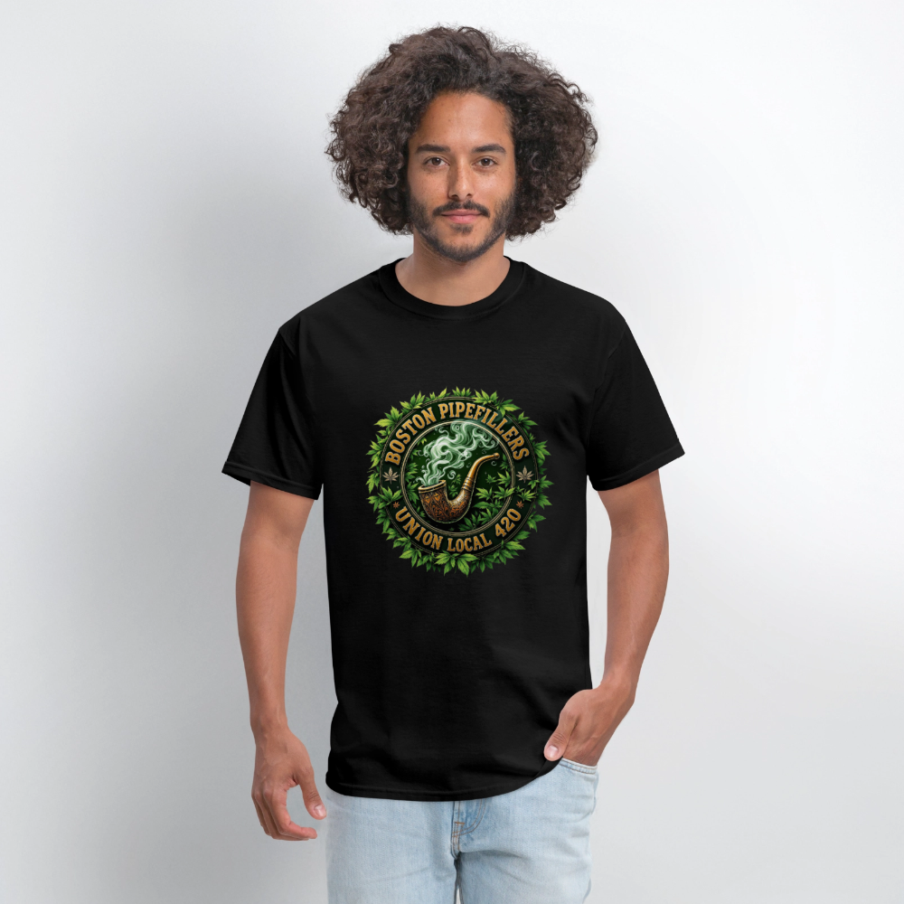 BOSTON PIPEFILLERS LOCAL 420 Men's T-Shirt - black