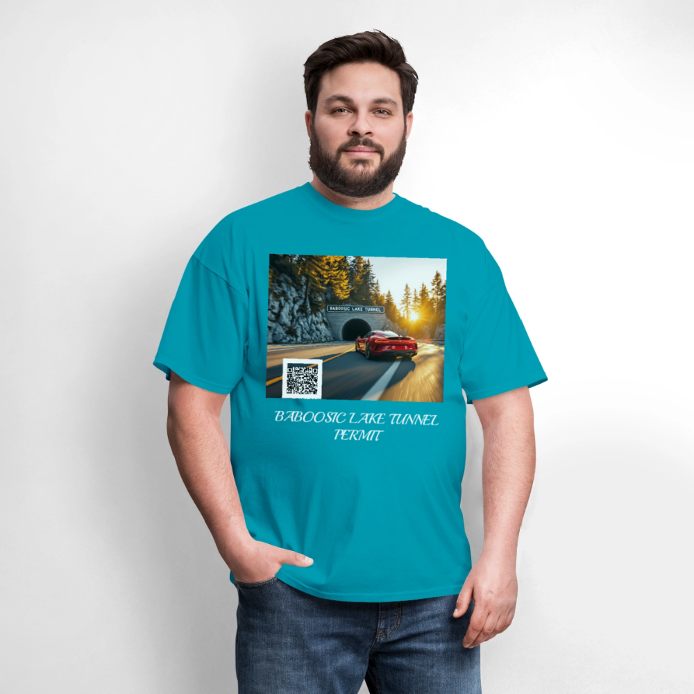 BABOOSIC LAKE TUNNEL PERMIT TEE - turquoise