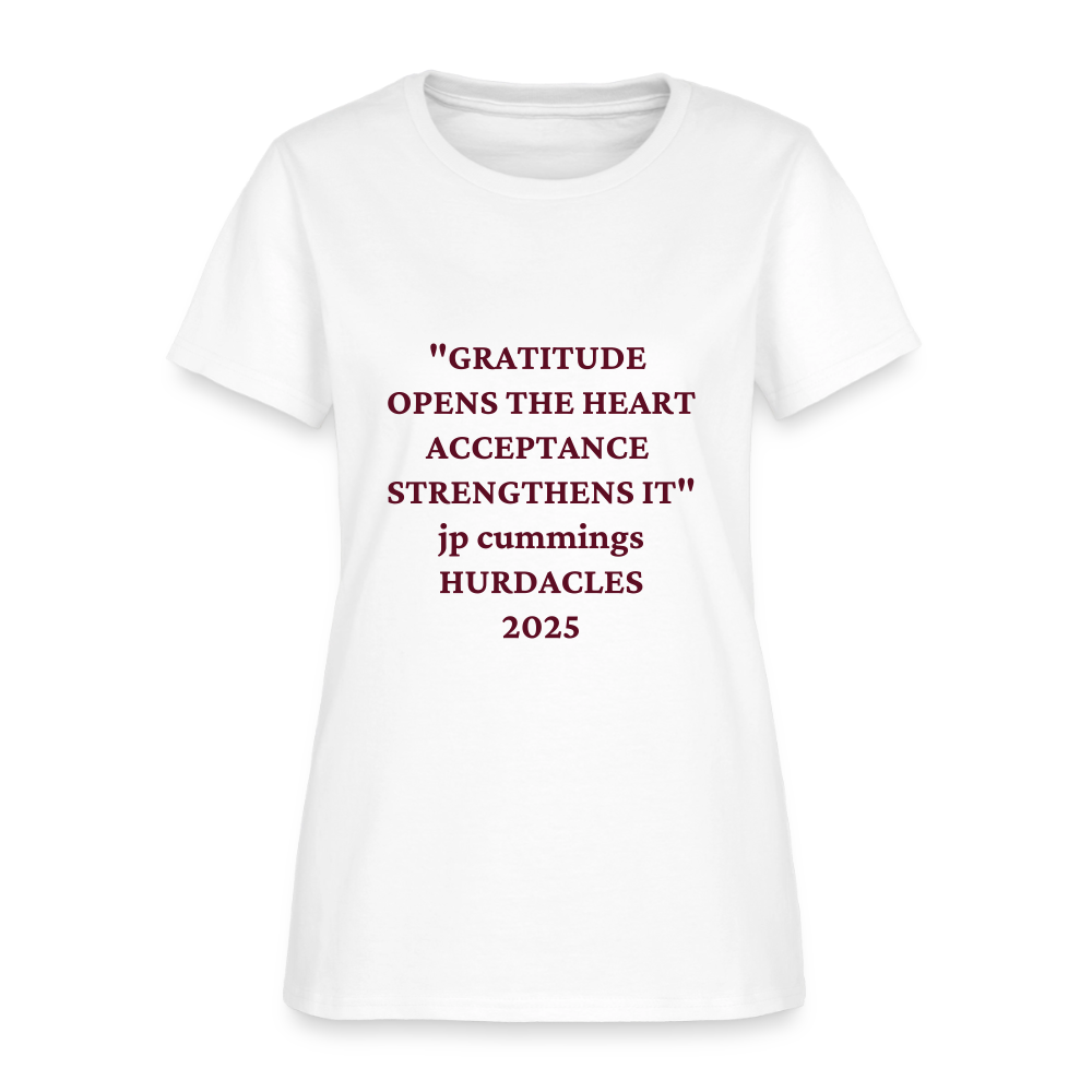 GRATITUDE Women's T-Shirt - white