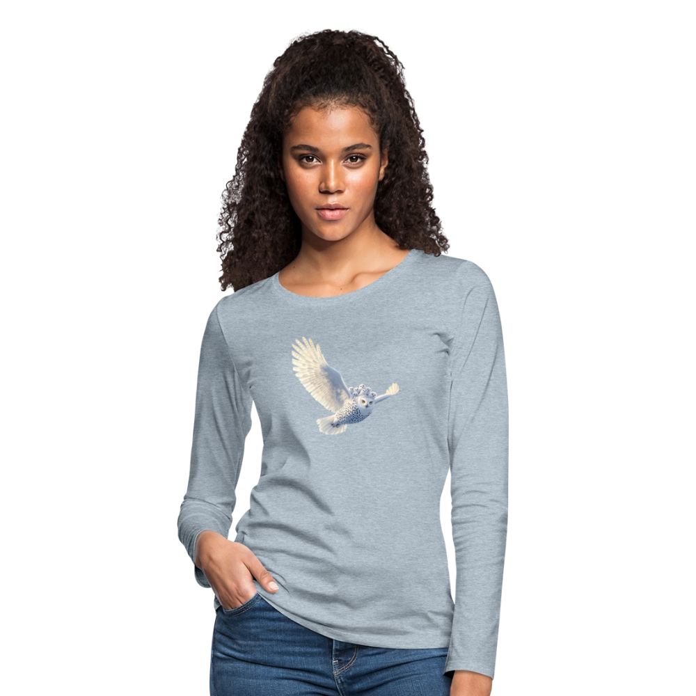 HOOTIE Women's Premium Long Sleeve T-Shirt - heather ice blue