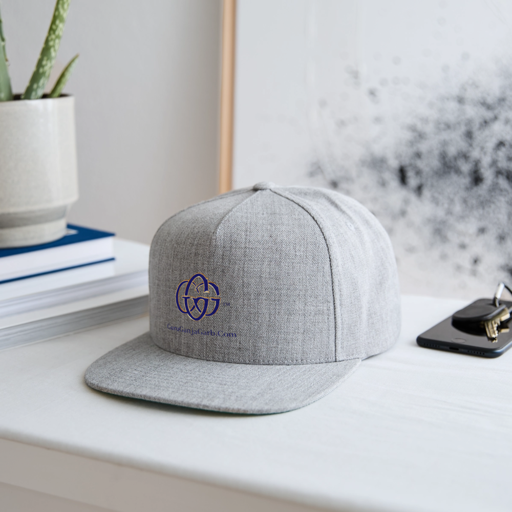 GGG LOGO Snapback Baseball Cap - heather gray