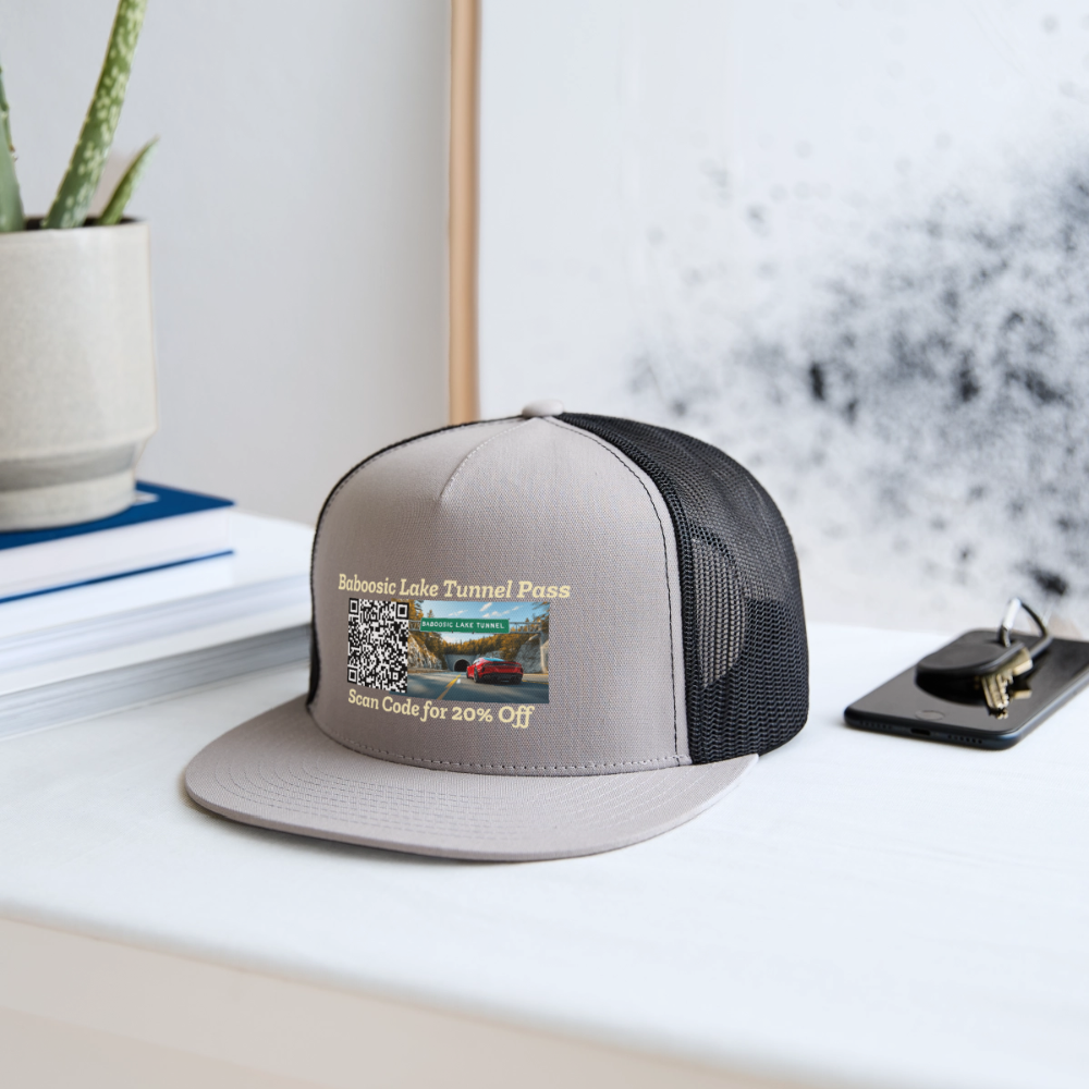 BABOOSIC LAKE TUNNEL PASS Trucker Hat - gray/black