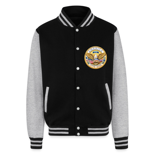 AMERICA 250 Unisex College Sweat Jacket - black/heather grey