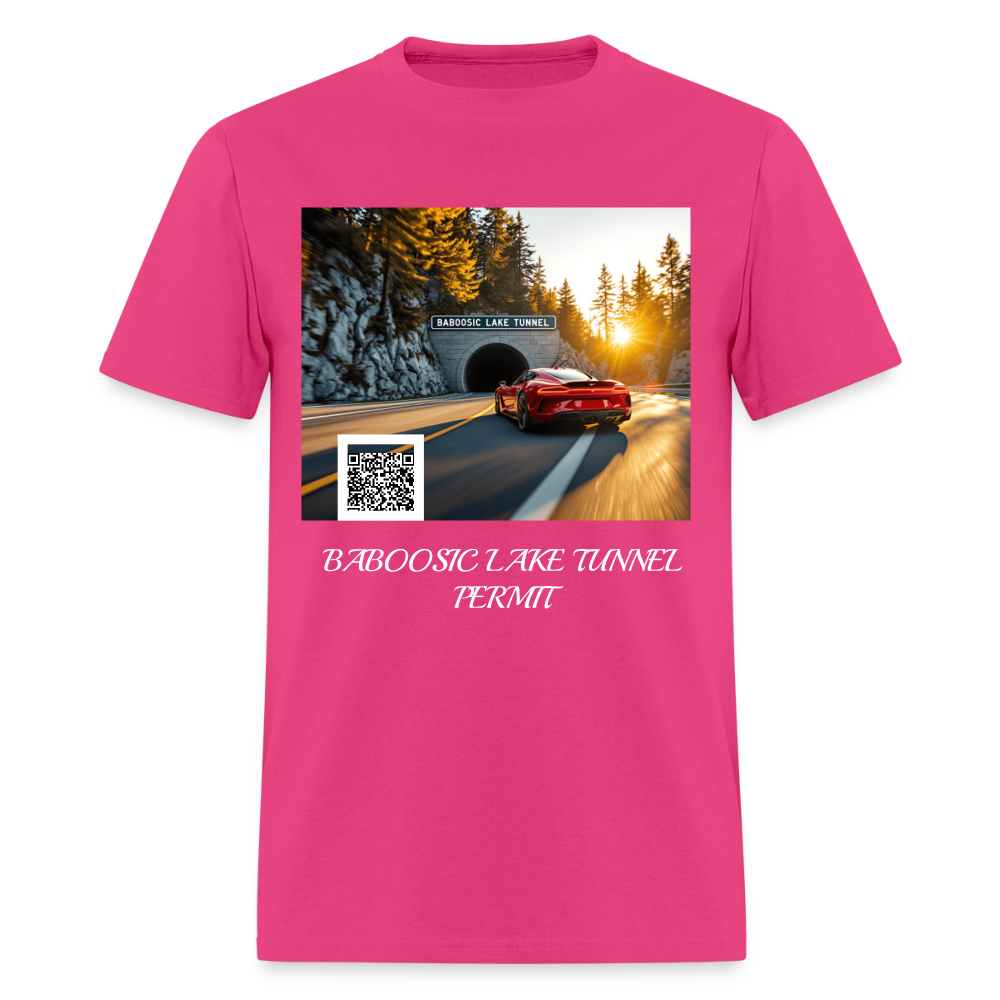 BABOOSIC LAKE TUNNEL PERMIT TEE - fuchsia