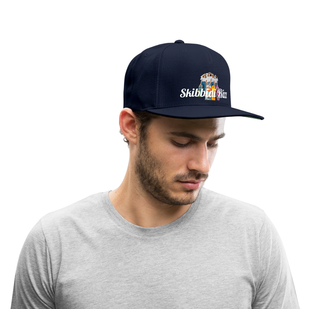 Skibbidi Rizz Authentic Snapback Baseball Cap - navy