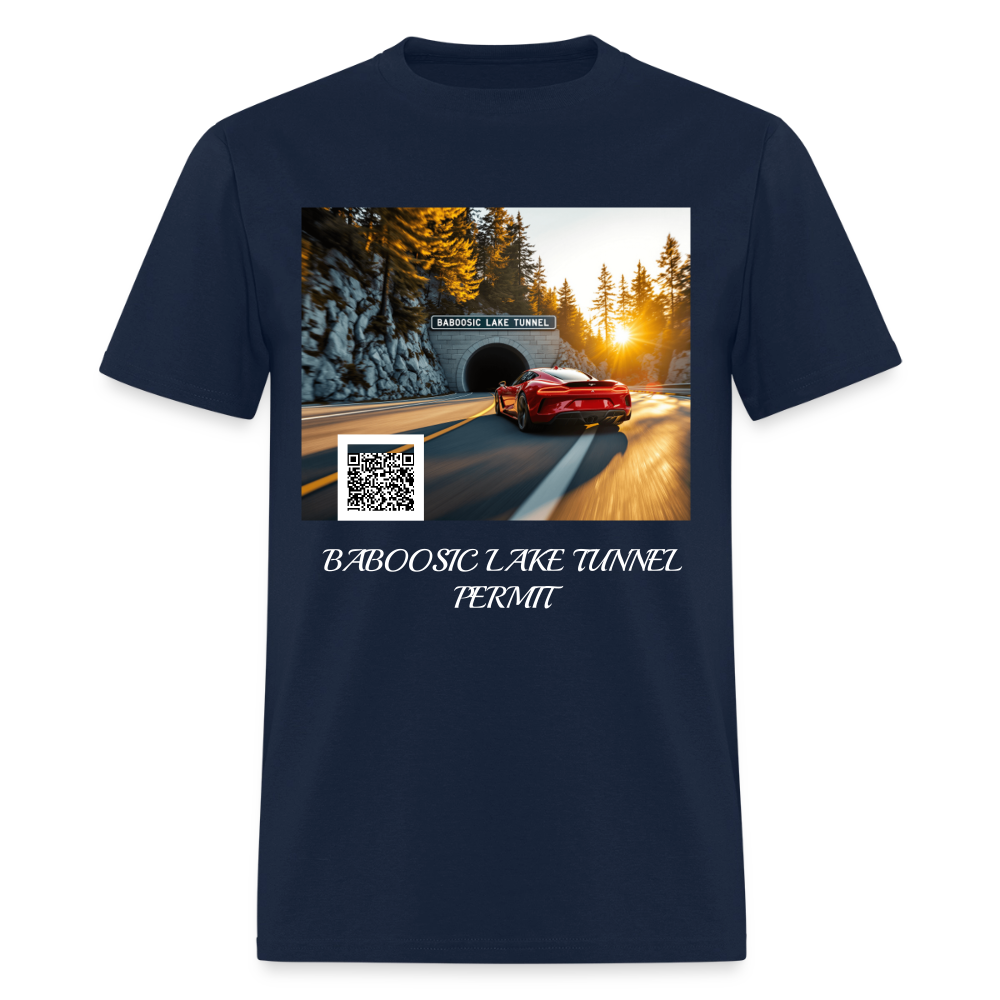 BABOOSIC LAKE TUNNEL PERMIT TEE - navy