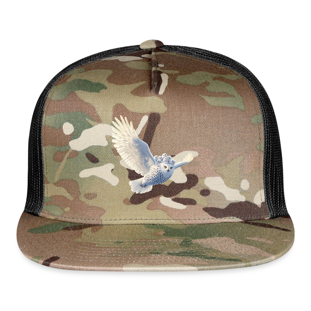 HOOTIE Camo Authentic Snapback Trucker Hat - MultiCam\black