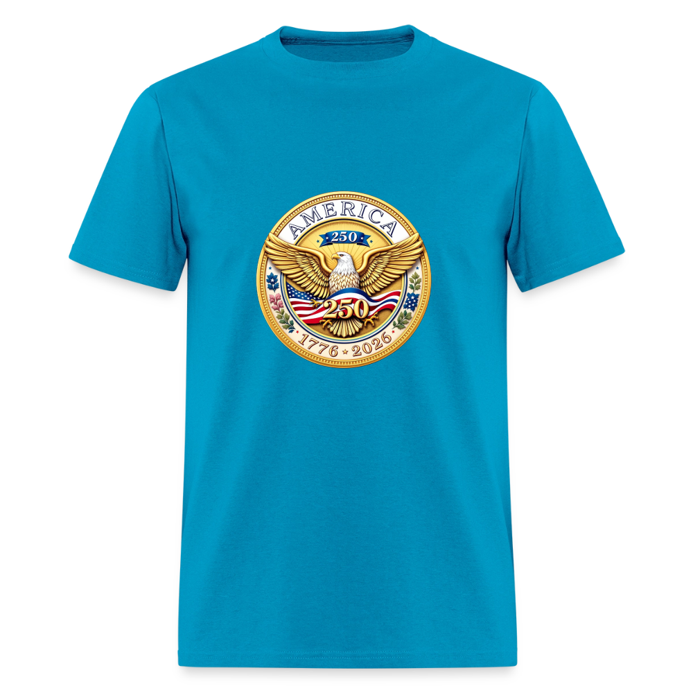 AMERICA 250 Men's T-Shirt - turquoise
