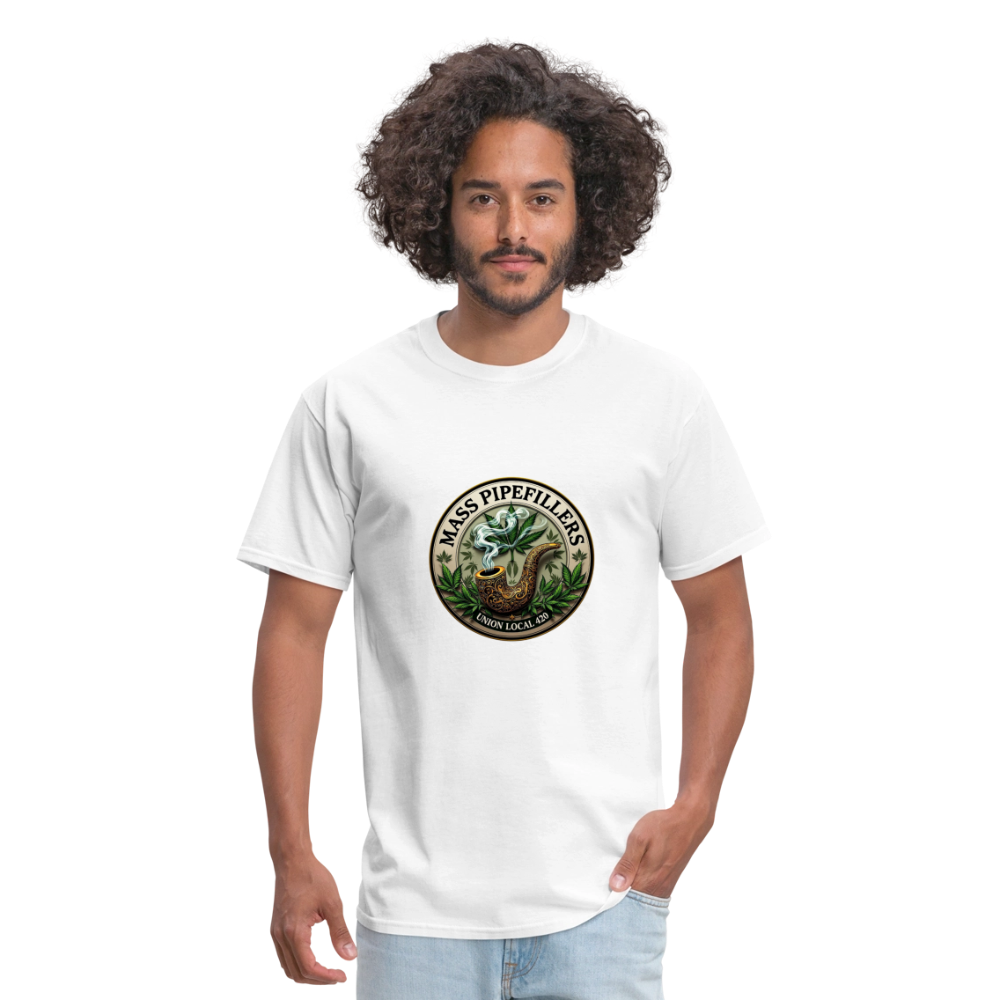 THE ORIGINAL MASS PIPEFILLERS UNION LOCAL 420 Unisex Classic T-Shirt - white