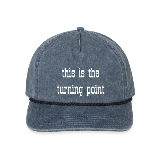 turning point Vintage Washed Rope Cap - washed navy