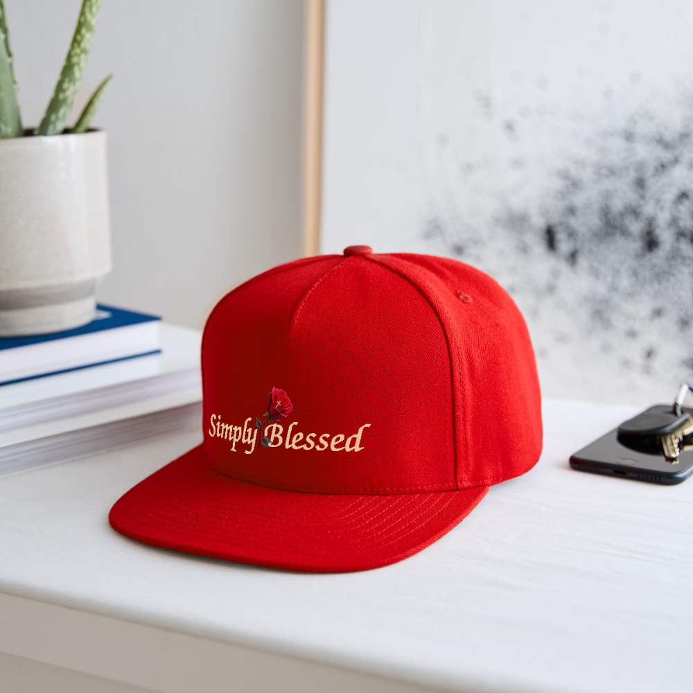 SIE CAPS "SIMPLY BLESSED" Original Snapback Baseball Cap - red
