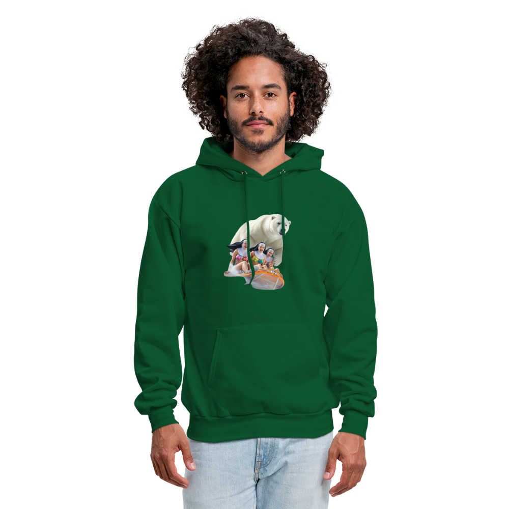 SLED SISTERS Men's Hoodie - forest green