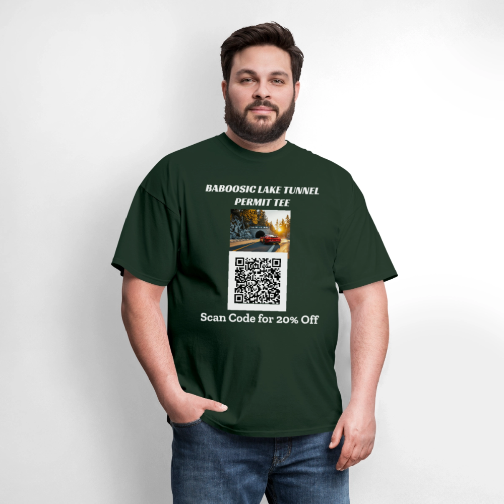 BABOOSIC LAKE TUNNEL PERMIT TEE Unisex Classic T-Shirt - forest green