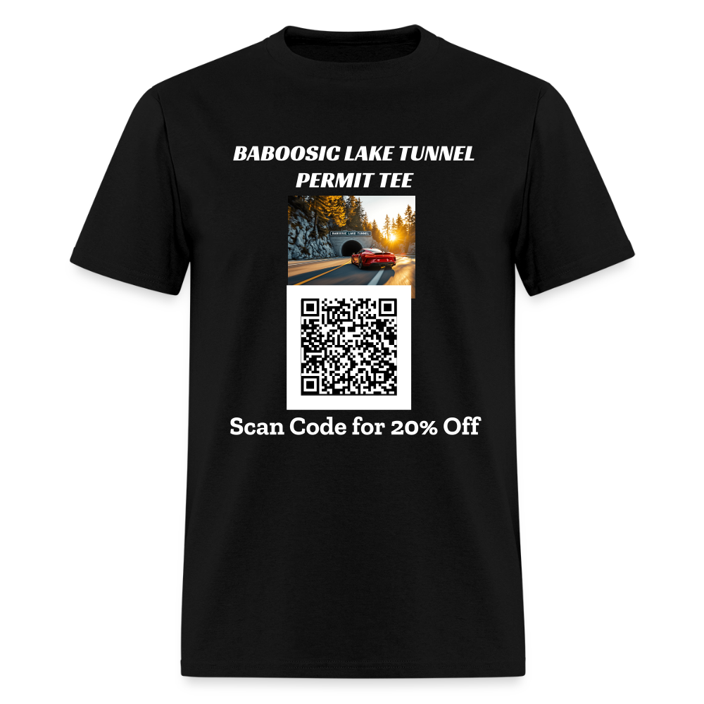 BABOOSIC LAKE TUNNEL PERMIT TEE Unisex Classic T-Shirt - black