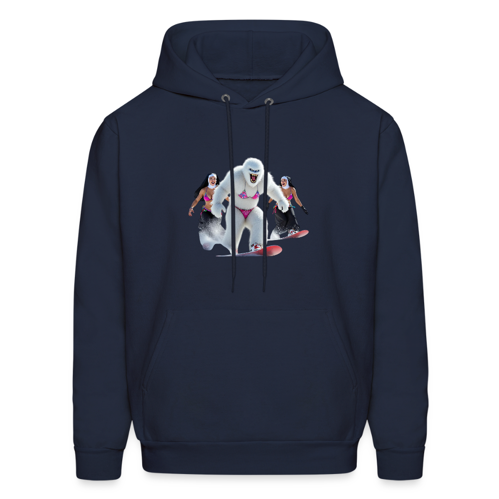 Bikini Abominable & Nuns Snowboarders Men's Hoodie - navy