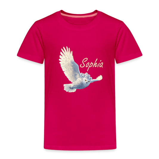 Sophia Snow Owl Toddler Premium T-Shirt - dark pink