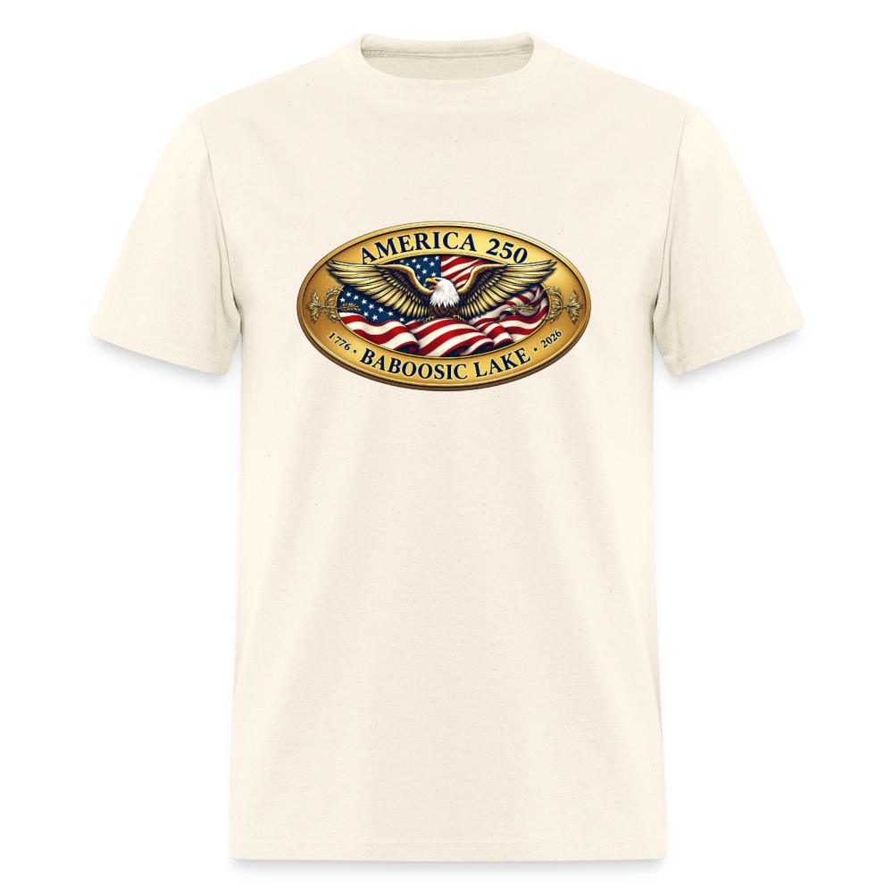 BABOOSIC LAKE AMERICA 250 Men's T-Shirt - sweet cream heather