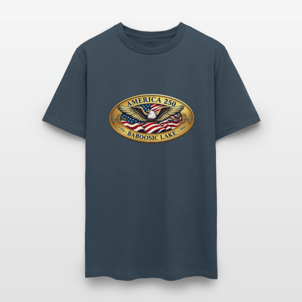 BABOOSIC LAKE AMERICA 250 Men's T-Shirt -  blue dusk
