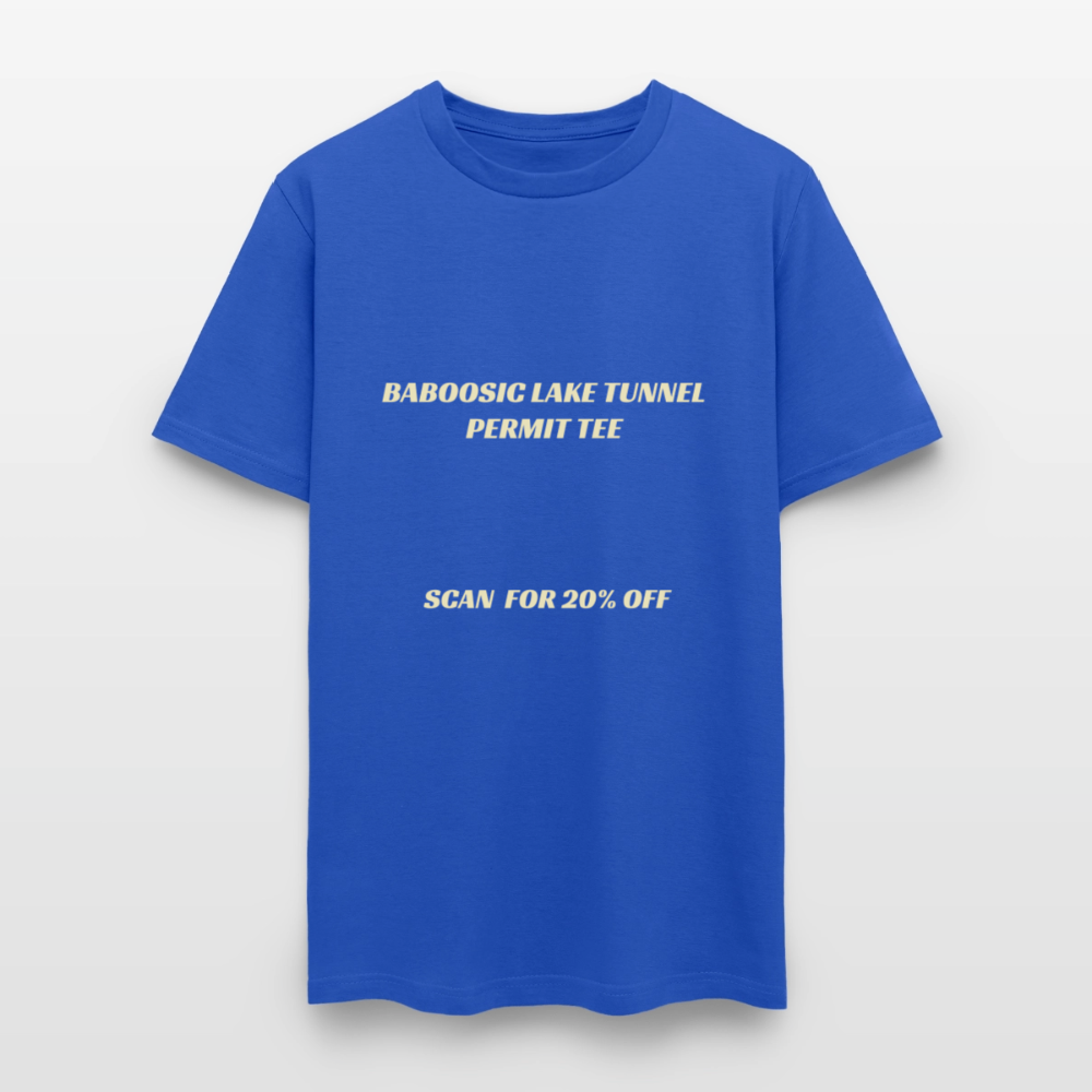 BABOOSIC LAKE TUNNEL PERMIT TEE Unisex Classic T-Shirt Unisex Classic T-Shirt - royal blue