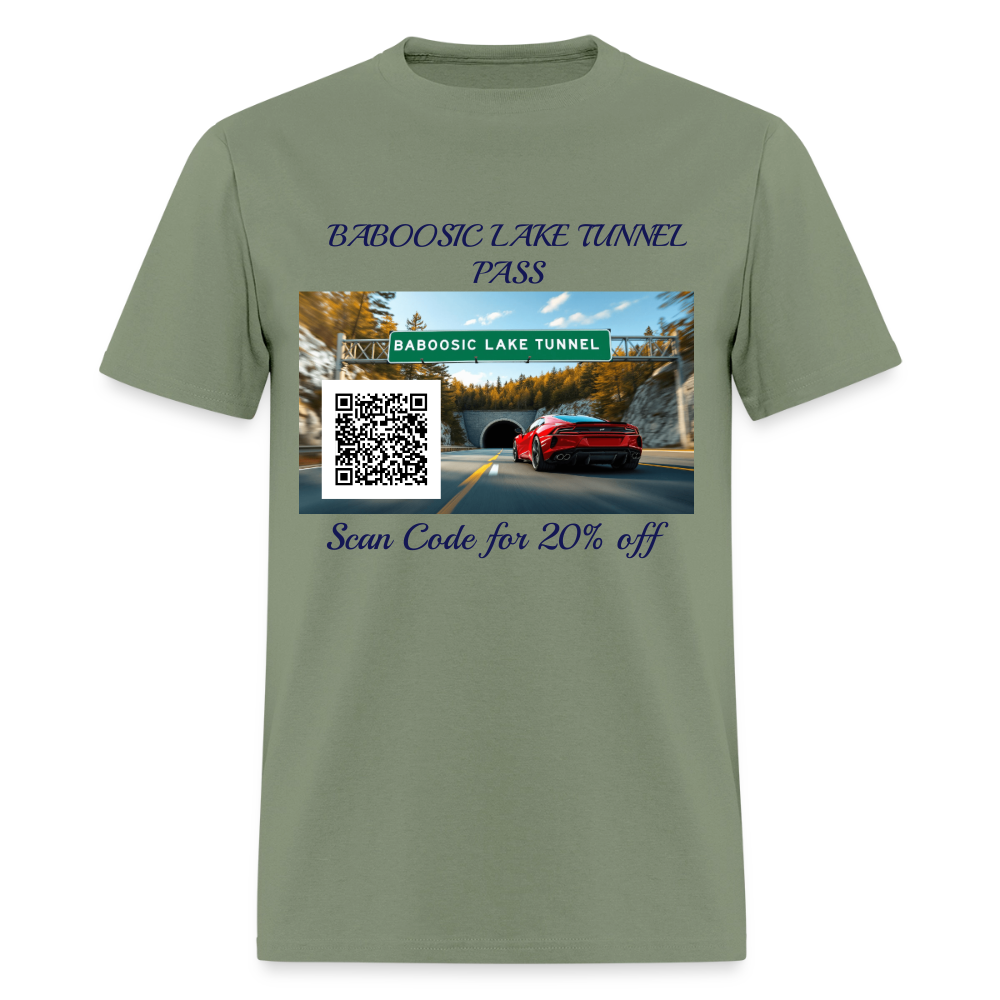 BABOOSIC LAKE TUNNEL PASS TEE - military green