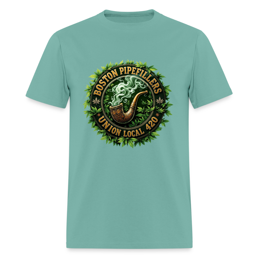BOSTON PIPEFILLERS LOCAL 420 Men's T-Shirt - aquatic