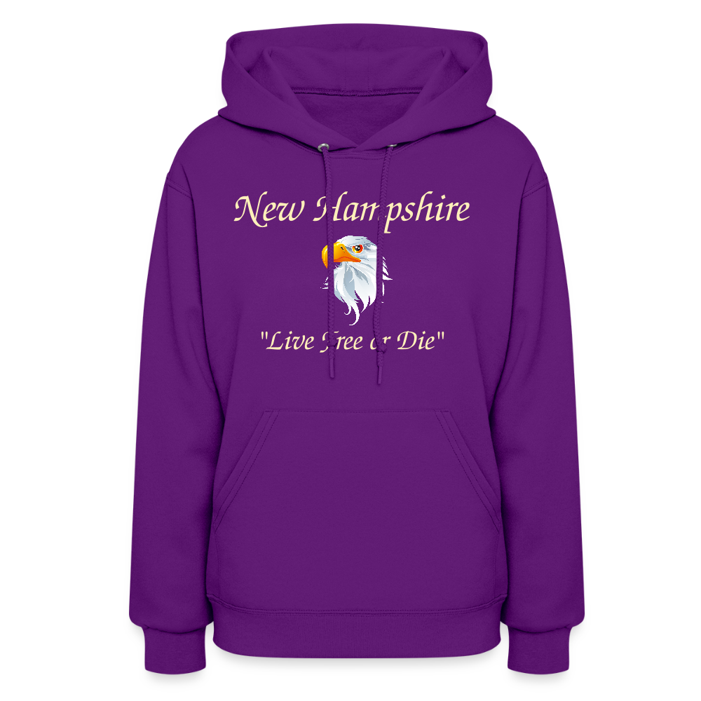 NH Live Free or Die Women's Hoodie - purple