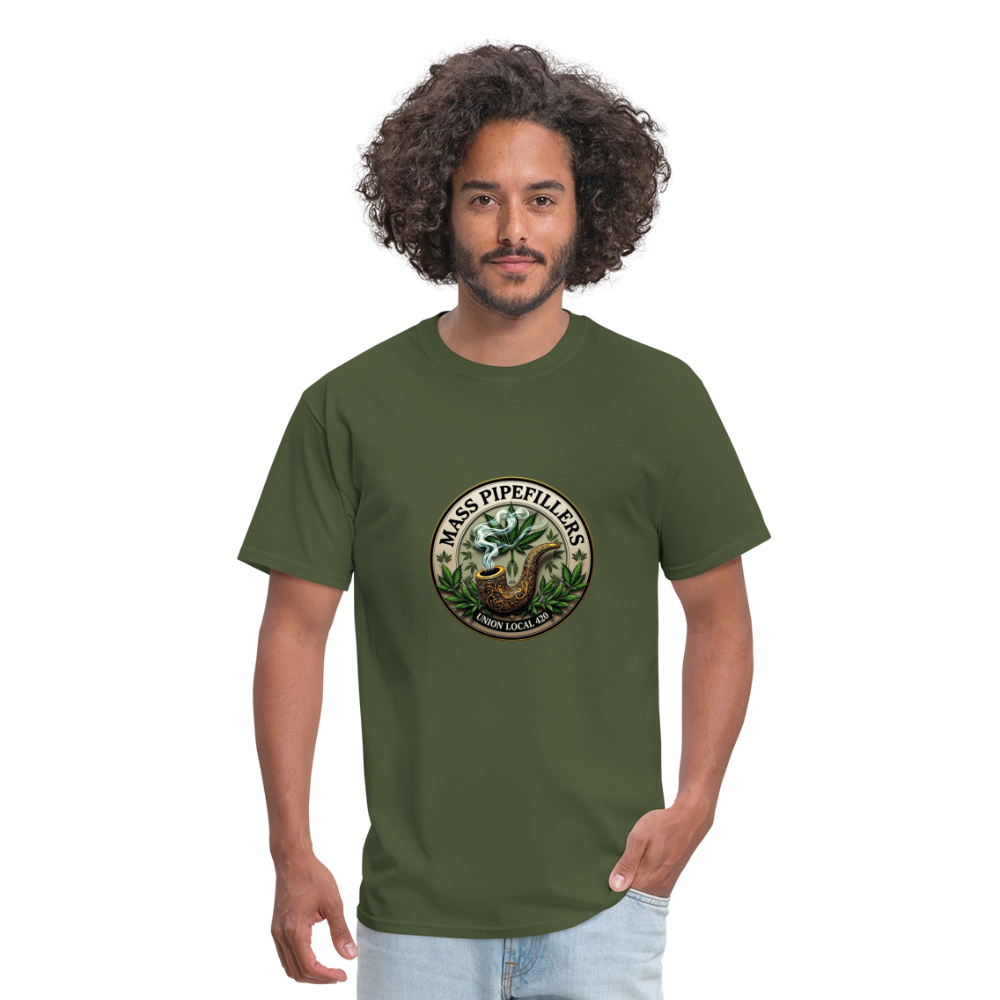 THE ORIGINAL MASS PIPEFILLERS UNION LOCAL 420 Unisex Classic T-Shirt - military green