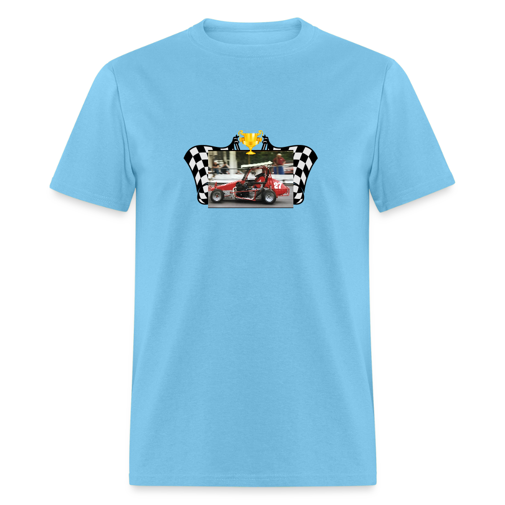 BILL 27 CHECKERED FLAG WITH TROPHY 1 Unisex Classic T-Shirt - aquatic blue