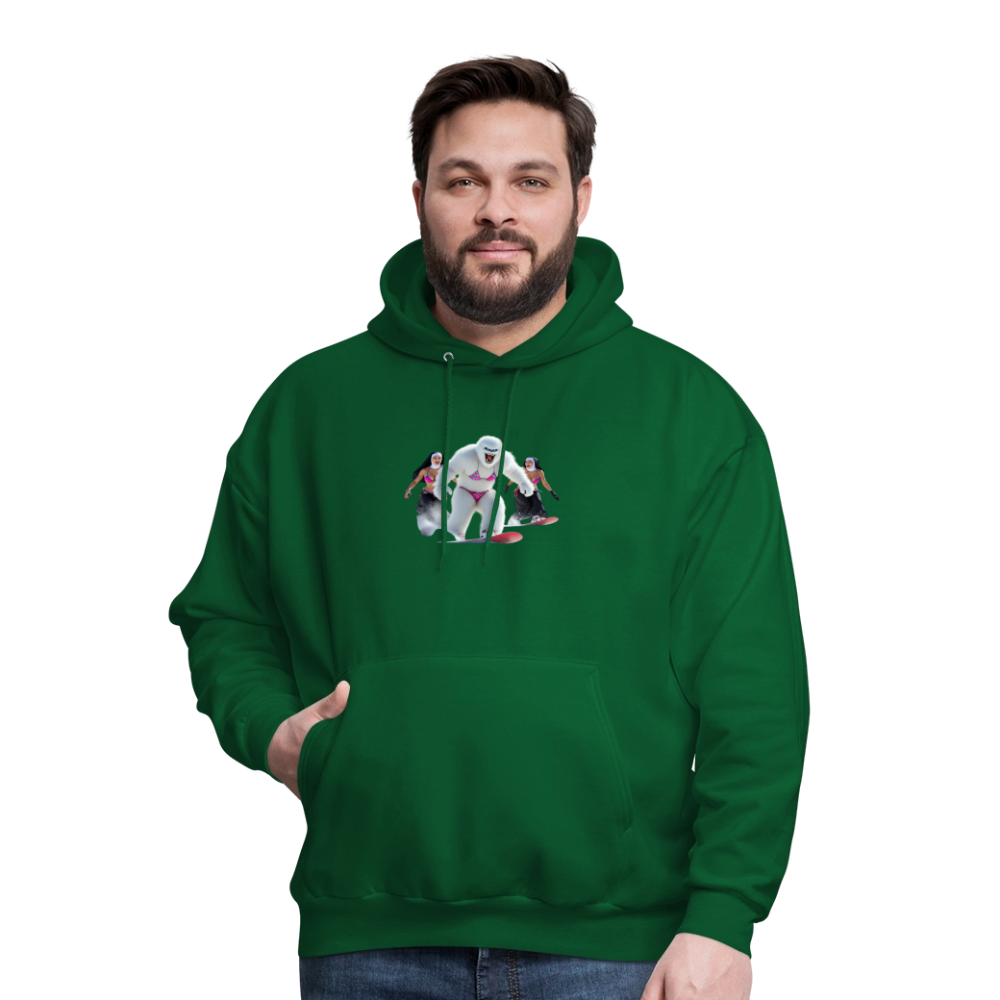 Bikini Abominable & Nuns Snowboarders Men's Hoodie - forest green