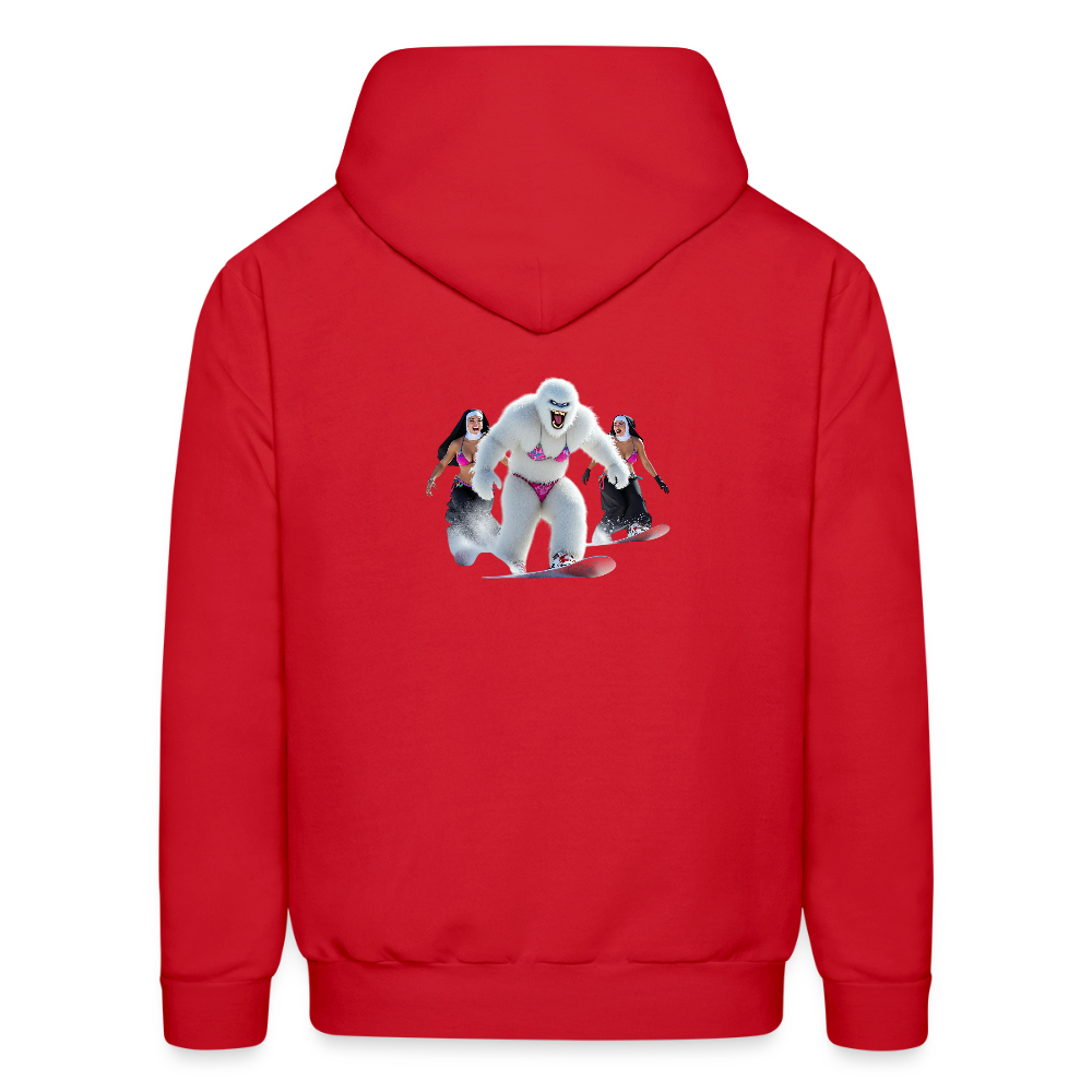 Bikini Abominable & Nuns Snowboarders Men's Hoodie - red