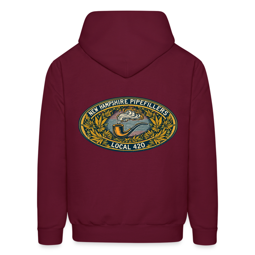 NEW HAMPSHIRE PIPEFILLERS UNION LOCAL 420 Hoodie 2 - burgundy
