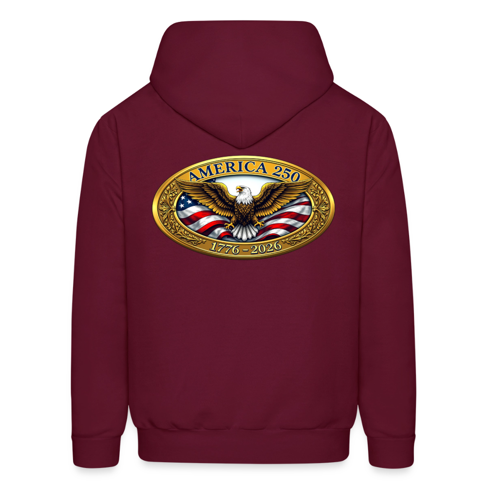 AMERICA 250 Men's Hoodie - burgundy