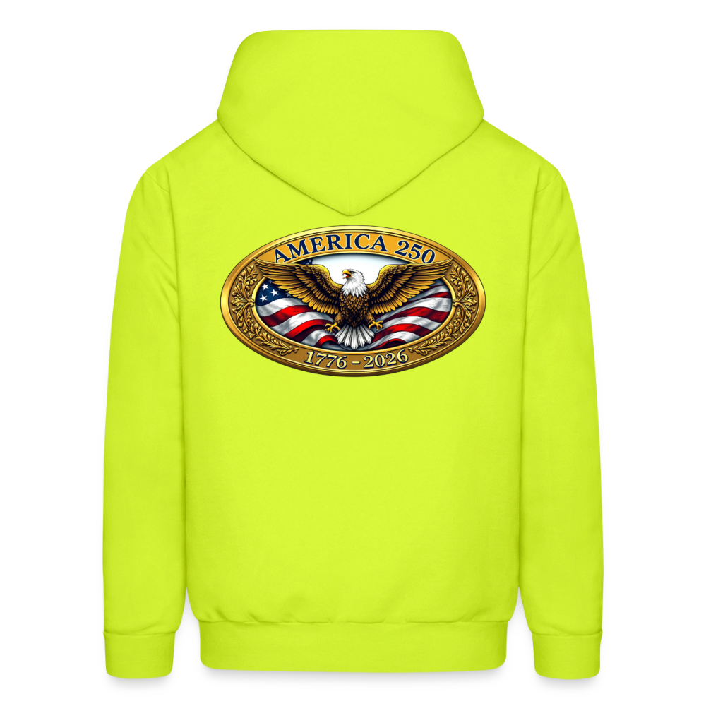 AMERICA 250 Men's Hoodie - safety green