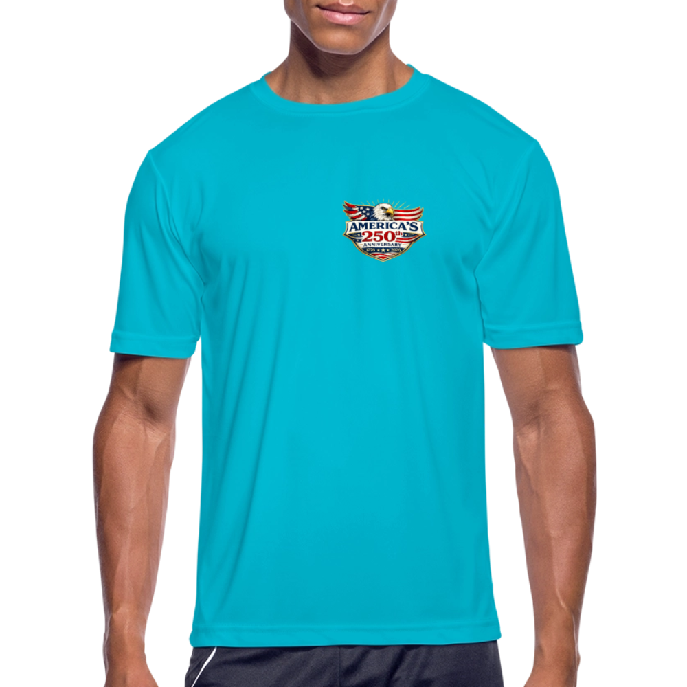 Men’s Moisture Wicking Performance T-Shirt - turquoise