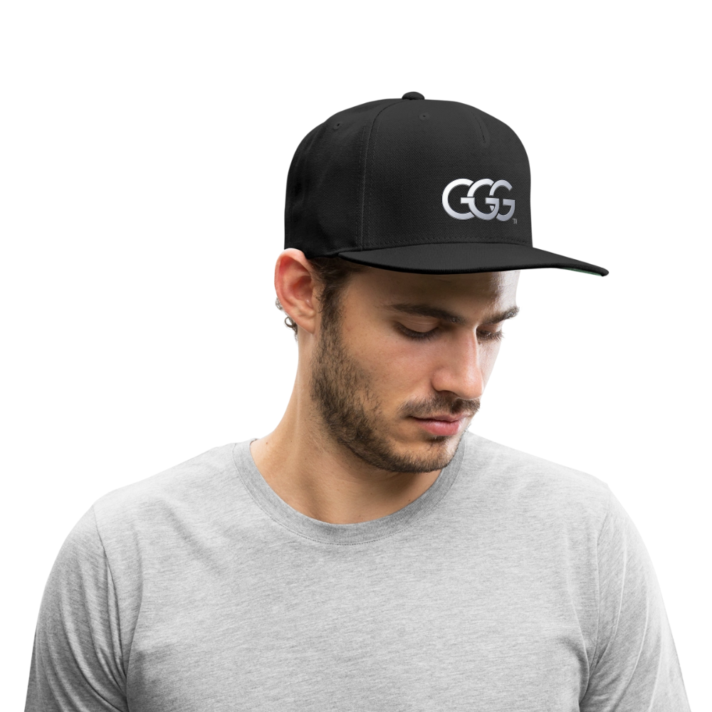 GGG TM LOGO 3 Snapback Baseball Cap - black