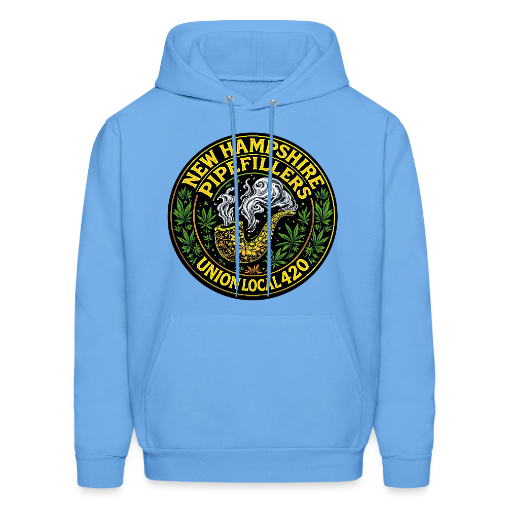 THE ORIGINAL NEW HAMPSHIRE PIPEFILLERS UNION LOCAL 420 Hanes Men's Hoodie - carolina blue