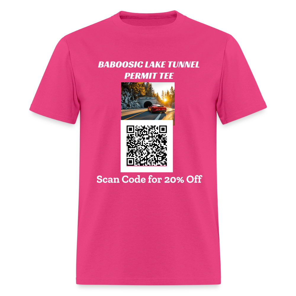 BABOOSIC LAKE TUNNEL PERMIT TEE Unisex Classic T-Shirt - fuchsia