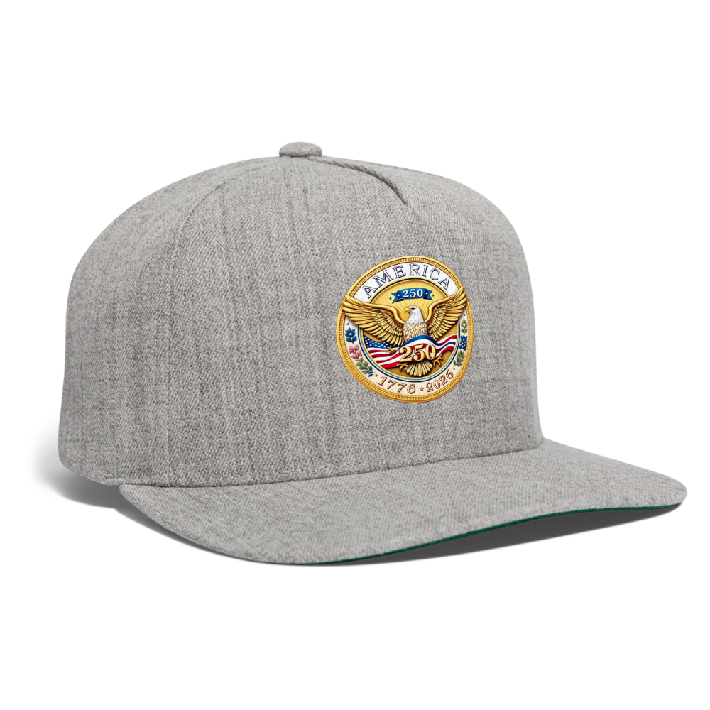 AMERICA 250 Snapback Baseball Cap - heather gray