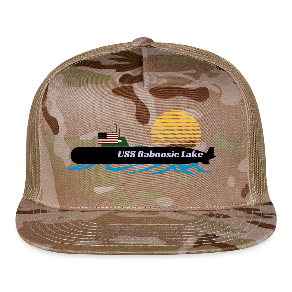 USS BABOOSIC LAKE Camo Trucker Cap - MultiCam\tan