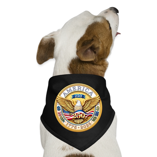AMERICA 250th Dog Bandana - black