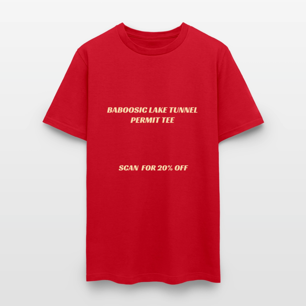 BABOOSIC LAKE TUNNEL PERMIT TEE Unisex Classic T-Shirt Unisex Classic T-Shirt - red
