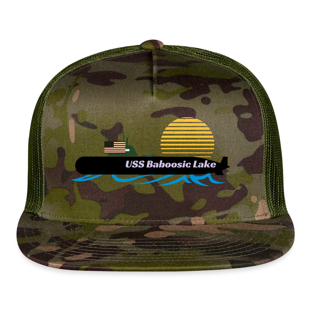 USS BABOOSIC LAKE Camo Trucker Cap - MultiCam\green