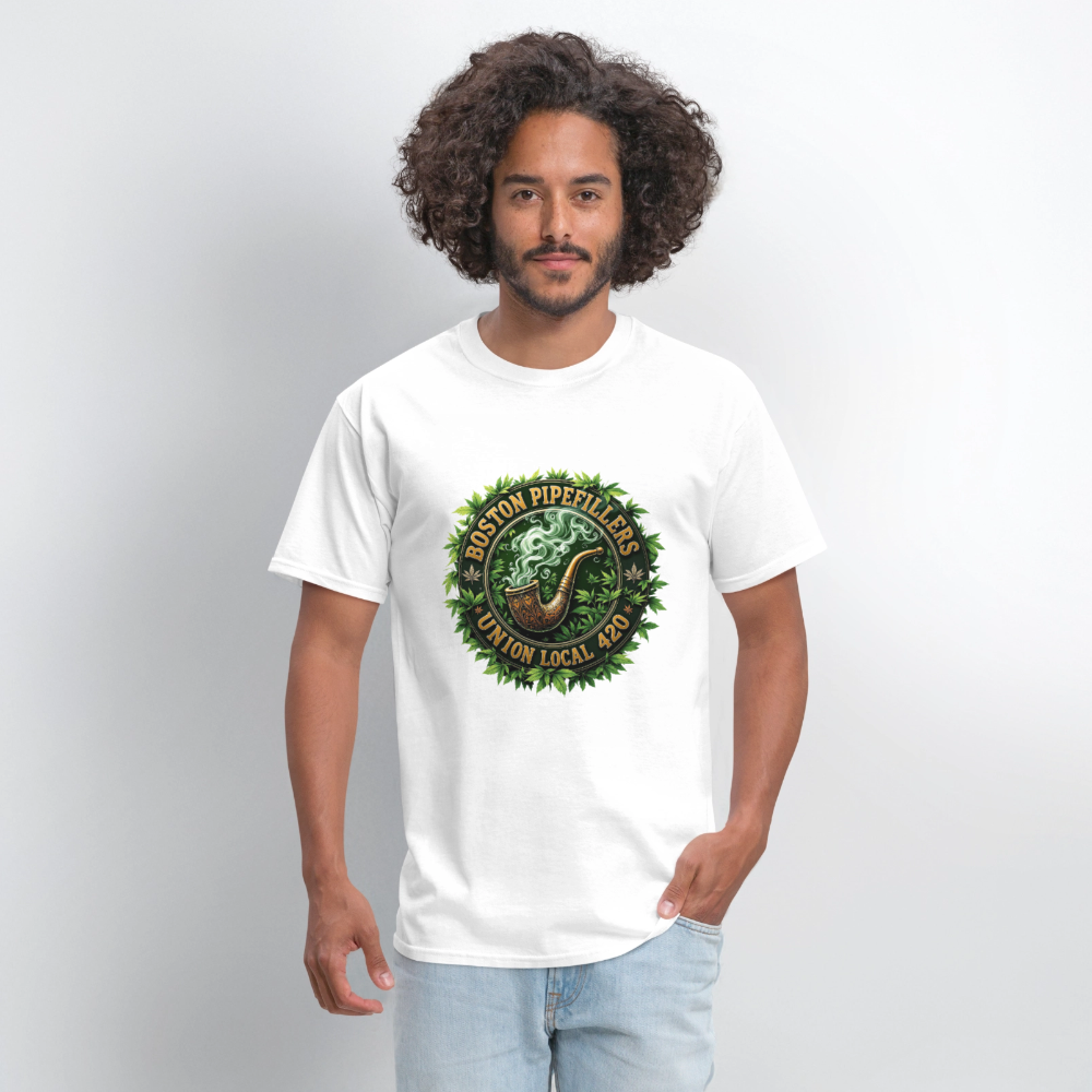 BOSTON PIPEFILLERS LOCAL 420 Men's T-Shirt - white